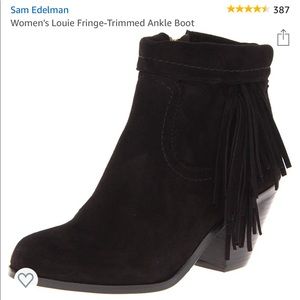 Sam Edelman Fringe Bootie- Size 9